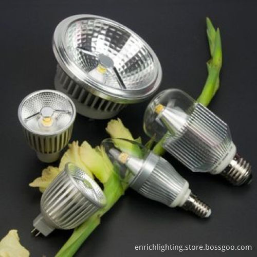 1 x 10W SCOB AR111 LED Lamp with G53 Base Silver Shell and 85 to 265V AC Input Voltage